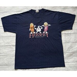 VTG 90s Hershey Pennsylvania Graphic T Shirt Size XL Hershey Bar Kisses Reese’s